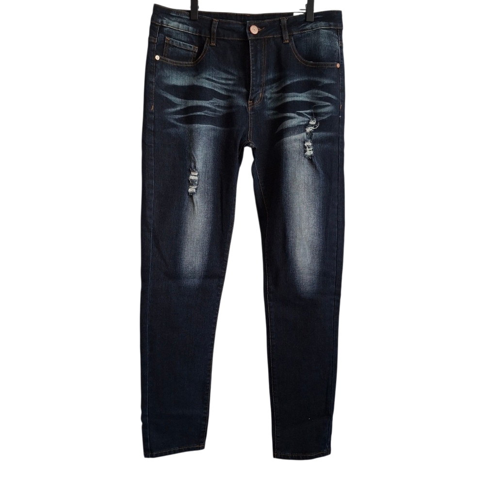 JUNBAOSS Men's Slim Fit Stretch Jeans Ripped Skinny Jeans for Men, Distressed